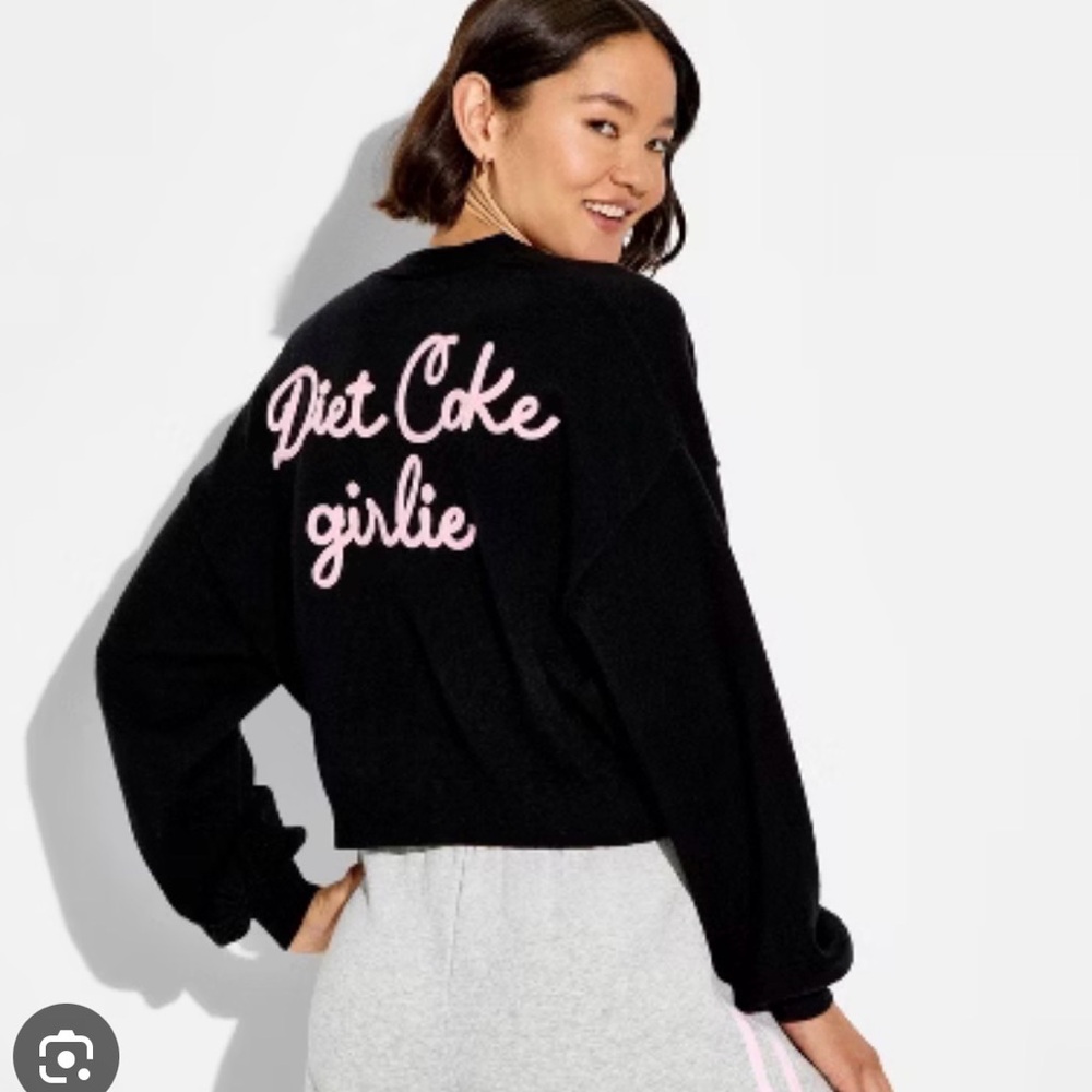 Diet Coke Girlie Black Cardigan